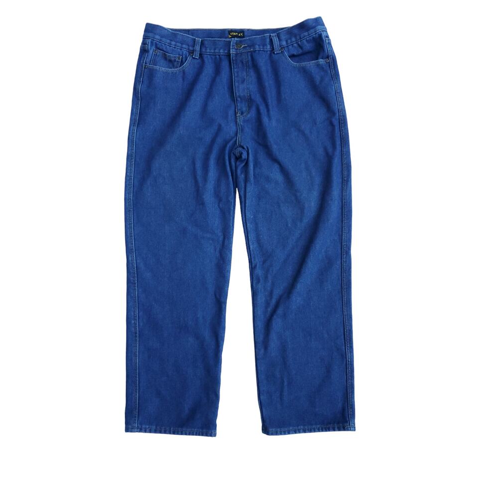 Stanley Fleece Lined Blue Jean Pants Work Workwear Size 40x32